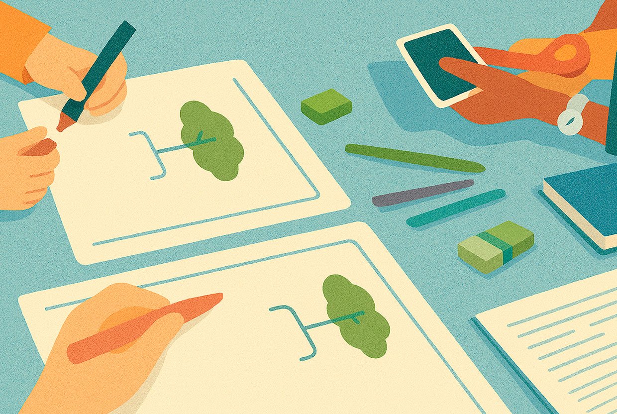 Árvore genealógica antiga ilustrando erros comuns em genealogia